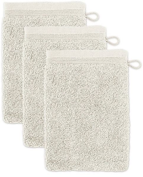 Möve Waschhandschuh Superwuschel, (Set, 3-St), Waschhandschuh Set mit Bordü günstig online kaufen