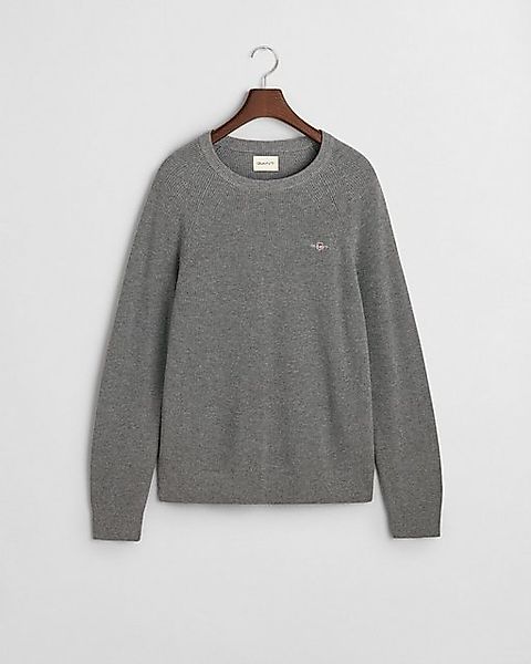 Gant Rundhalspullover COTTON WOOL RIB C-NECK günstig online kaufen