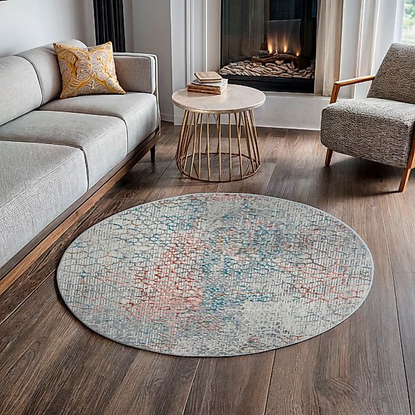 OTTO home Teppich "Jaxyn" rund 8 mm Höhe Kurzflor, modernes Design, pflegel günstig online kaufen