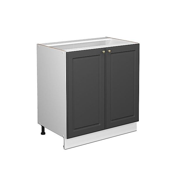 Vicco Spülenunterschrank Fame-Line, Anthrazit-Gold/Weiß, 80 cm günstig online kaufen
