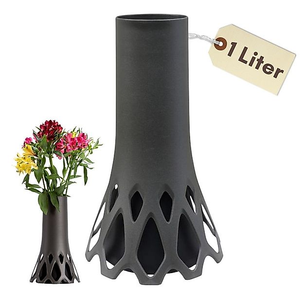 GarPet Bodenvase Grabvase mit Sockel Friedhofvase Grab Vase Friedhof Wetter günstig online kaufen