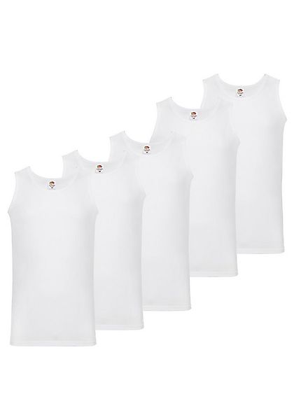 Fruit of the Loom Tanktop (Packung, 5-tlg) aus reiner Baumwolle, Rundhals günstig online kaufen