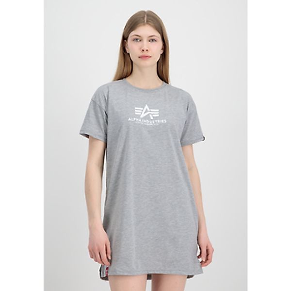 Alpha Industries  Kurze Kleider Basic Long T-Shirt BL W - greyheather/white günstig online kaufen