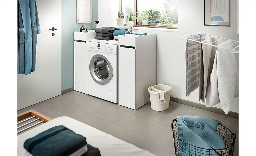 Waschmaschinenschrank  Frillensee ¦ weiß ¦ Maße (cm): B: 124 H: 101 Schränk günstig online kaufen
