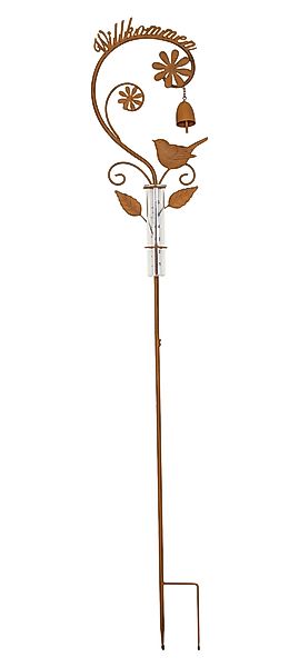 Dekoleidenschaft Gartenstecker "Willkommen" 124 cm hoch günstig online kaufen