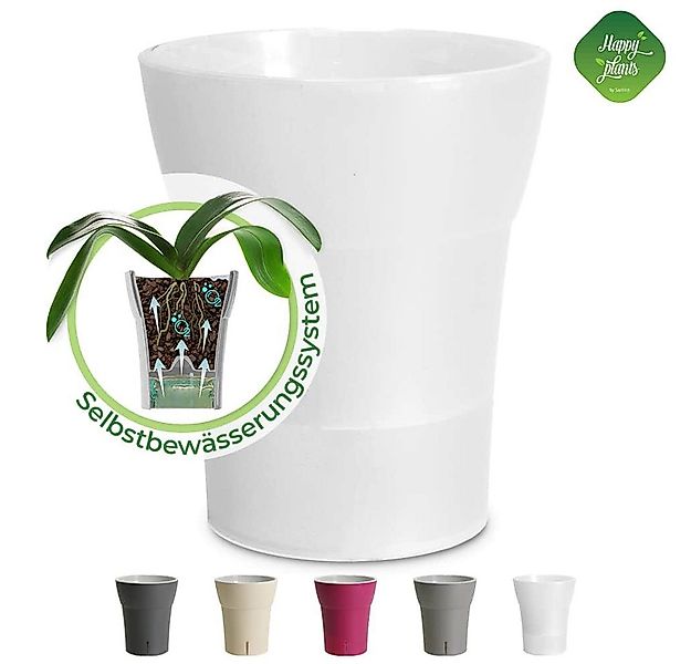 Happy plants Blumentopf Dali-Dea - Selbstbewässernder Orchideentopf, Mattop günstig online kaufen