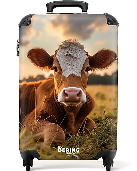 NoBoringSuitcases.com© Hartschalen-Trolley Kuh auf der Wiese günstig online kaufen