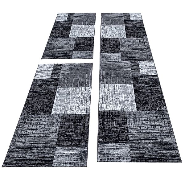 Carpettex Kurzflor-Bettumrandung Abstrakt Kariert Design, Höhe günstig online kaufen