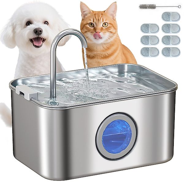 PawHut Trinkbrunnen mit leiser Pumpe, Aktivkohlefilter günstig online kaufen