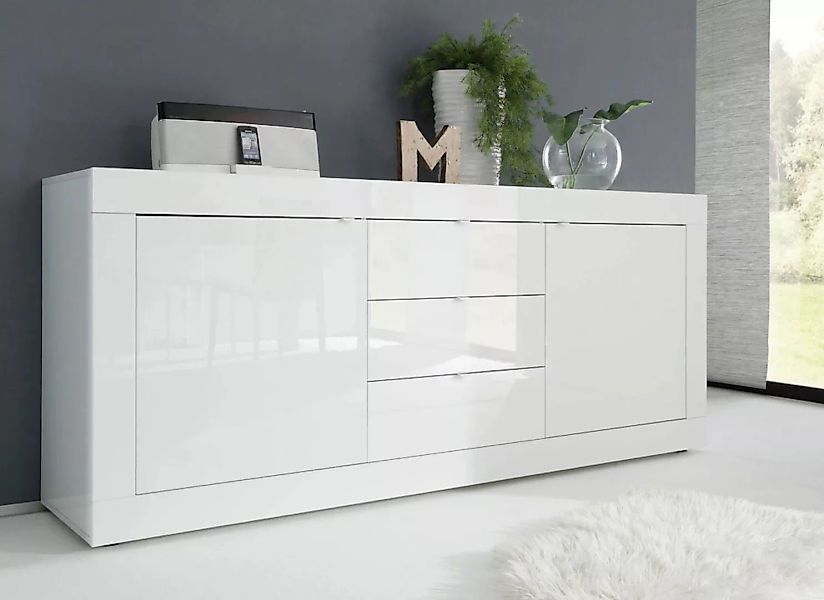 INOSIGN Sideboard "Basic Breite 210 cm, Kommode 2 Türen, 3 Schubkästen, Anr günstig online kaufen