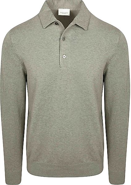 Profuomo Longsleeve Poloshirt Luxury Basic Grün - Größe XXL günstig online kaufen