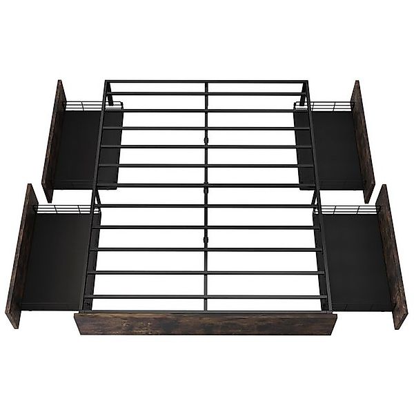Gotagee Metallbett Flachbett 140x200cm Eisenbett Schubladen Einzelbett Juge günstig online kaufen