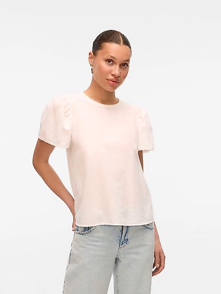 Vero Moda Kurzarmbluse "VMPRETTY SS TOP WVN GA NOOS" günstig online kaufen