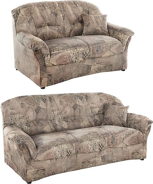 DOMO collection Polstergarnitur Bahia belastbar bis 140kg/ Sitz, mit Federk günstig online kaufen