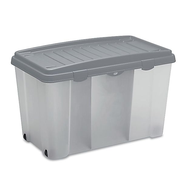 Casaria Aufbewahrungsbox, 120L Deckel Rollen Kunststoff günstig online kaufen