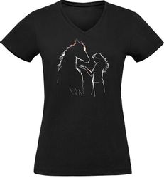 MyDesign24 T-Shirt Damen Pferde Print Shirt günstig online kaufen