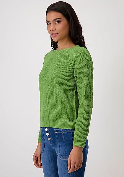 Monari Rundhalspullover aus Chenillegarn günstig online kaufen