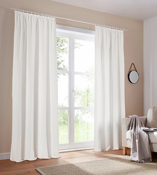 my home Vorhang "Parry" Kräuselband 2 Stk. tlg. 2-er Set, blickdicht, monoc günstig online kaufen