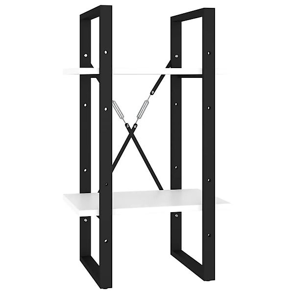 vidaXL Bücherregal 2 Fächer Weiß 40x30x70 cm Holzwerkstoff 806407 günstig online kaufen