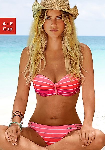 Venice Beach Bügel-Bandeau-Bikini im trendigen Streifen-Look günstig online kaufen