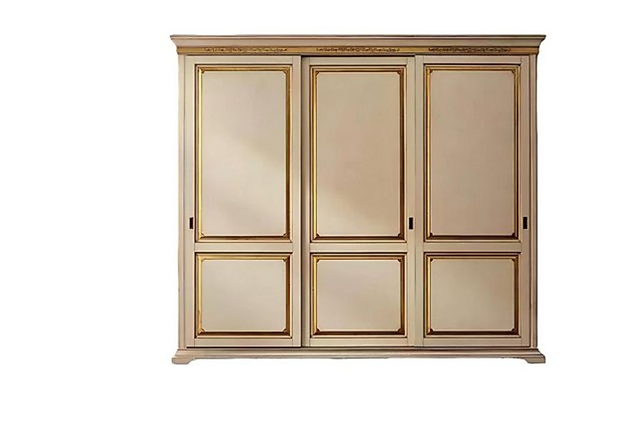 Xlmoebel Kleiderschrank Holzschrank für das Schlafzimmer in Beige mit Desig günstig online kaufen