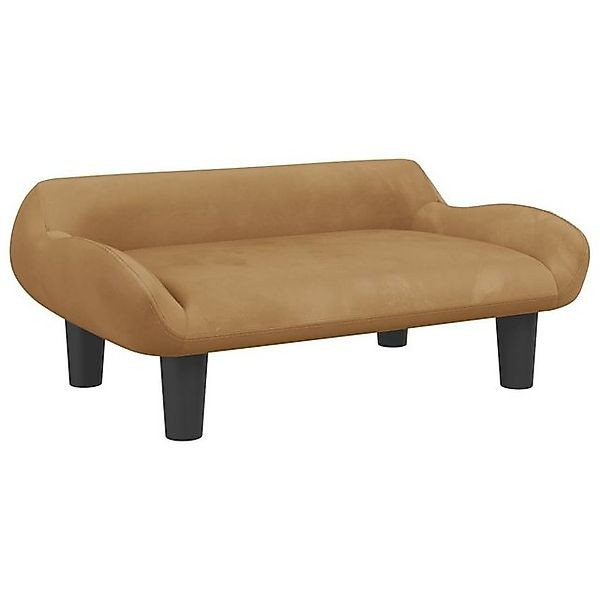 vidaXL Kindersofa Kindersofa Braun 70x40x24 cm Samt Kindercouch Kindermöbel günstig online kaufen