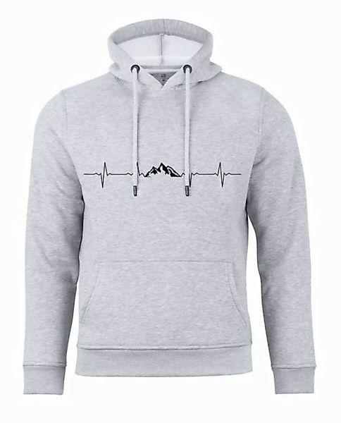 Cotton Prime® Hoodie Pulsschlag Berge mit weichem Innenfleece günstig online kaufen