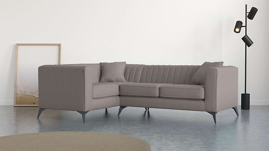 Places of Style Ecksofa »MATTHEW L-Form ideal für kleine Räume, Maße B/T/H: günstig online kaufen