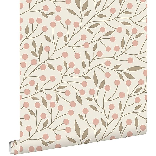 ESTAhome Tapete Blumenmuster Weiß und Rosa 53 cm x 10.05 m günstig online kaufen