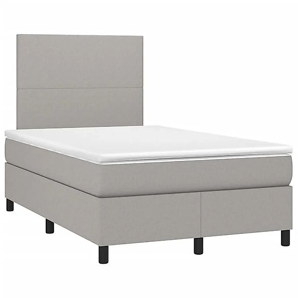 vidaXL Boxspringbett mit Matratze Hellgrau 120x190 cm Stoff 3269867 günstig online kaufen