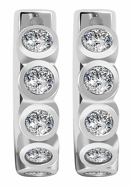 Adelia´s Klappcreolen "Damen Ohrringe – Klappcreole aus 925 Silber mit Zirk günstig online kaufen