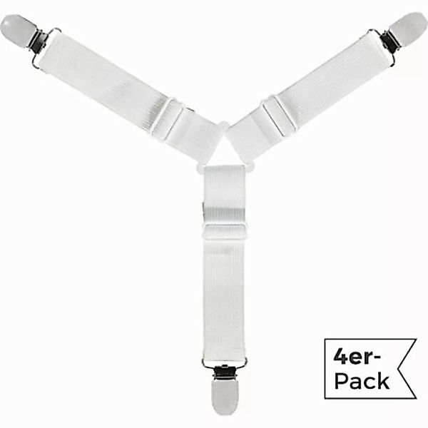 Matratzenauflage Bettlakenspanner 4er-Pack, Uni günstig online kaufen