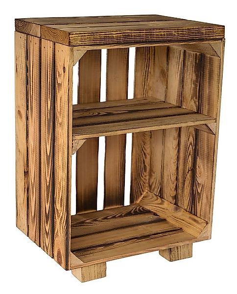 Kistenkolli Altes Land Allzweckkiste Nachttisch geflammt mit geflammten Hol günstig online kaufen