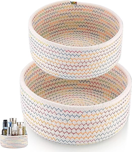 Coonoor Aufbewahrungskorb Baumwollseil Geflochten 2er Set, günstig online kaufen