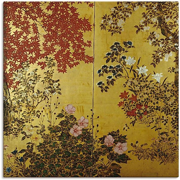 Artland Wandbild Japanischer Wandschirm 18. Jahrhundert, günstig online kaufen