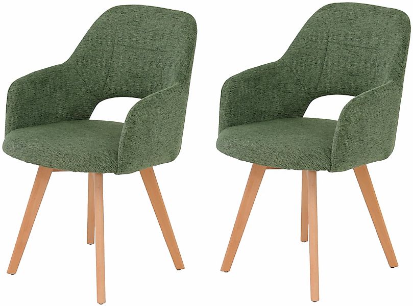 HELA Armlehnstuhl "SOFIA Armlehnenstuhl mit Massivholzgestell, Bezug Websto günstig online kaufen