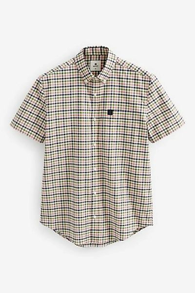 Next Kurzarmhemd Kurzärmliges Oxford-Stretchhemd mit Vichy-Karos (1-tlg) günstig online kaufen