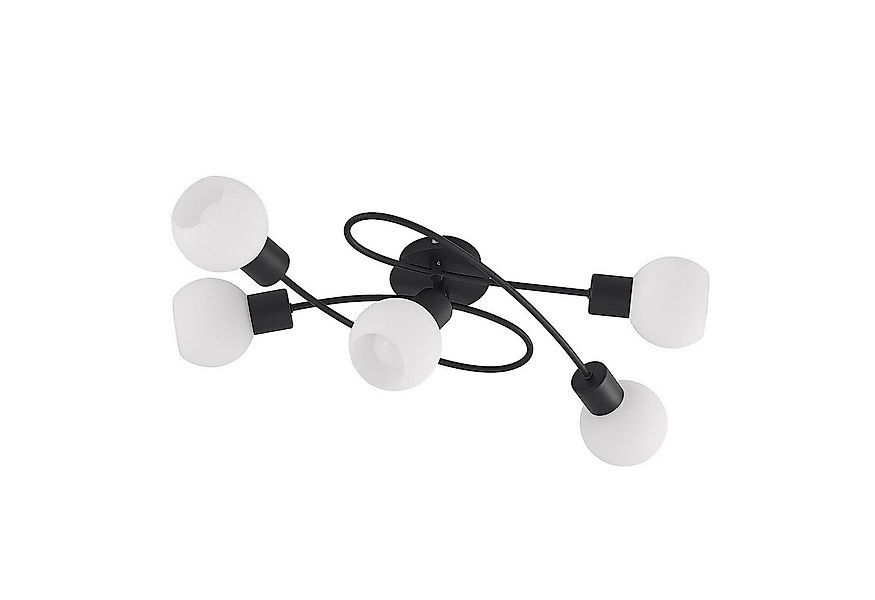 Lindby Deckenleuchten Elaina, Metall, Schwarz IP20, 5 x 4,5 W LED günstig online kaufen