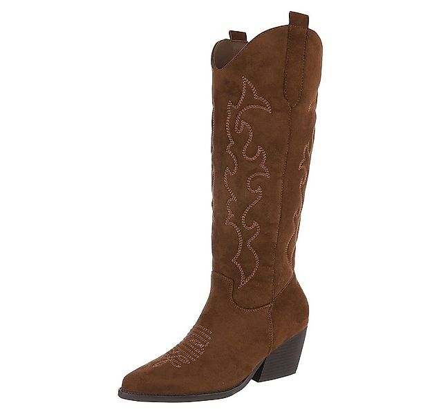 Ital-Design Elegante Cowboy-Stiefel mit Verzierungen für Damen Westernstief günstig online kaufen