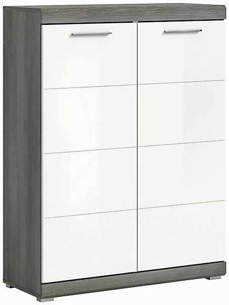 möbelvita Schuhschrank Vista Schuhschrank B/H/T 90x120x37 in Rauchsilber günstig online kaufen