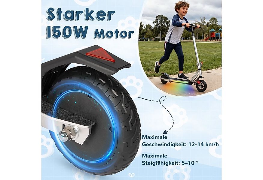 Vankel Elektro-Kinderroller E Scooter für Kinder, ab 10 Jahren, 15km, Feder günstig online kaufen