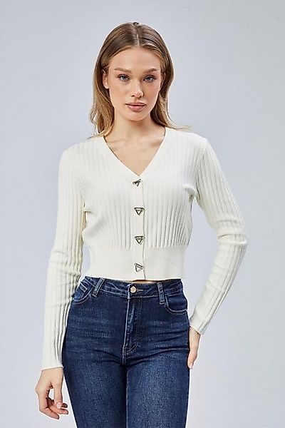 HomeStore Cardigan Kurze V-Ausschnitt Strickjacke günstig online kaufen