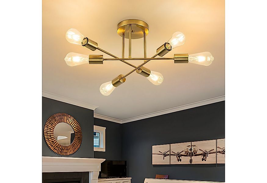ZMH Deckenleuchten 6 Flammig Deckenlampe Vintage Retro ohne Leuchtmittel fü günstig online kaufen