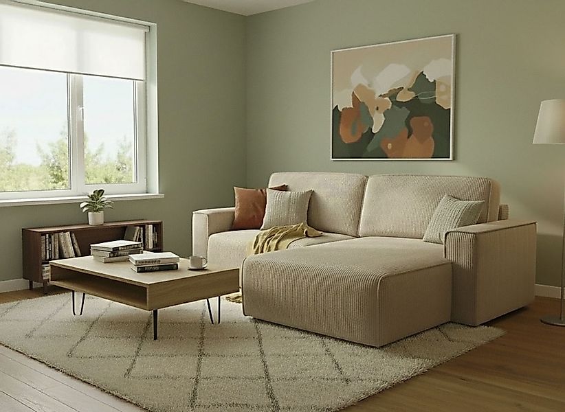 Home affaire Ecksofa "Chance, Recamiere beidseitig montierbar, Schlaffunkti günstig online kaufen