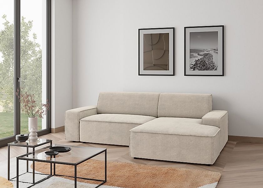 TRENDMANUFAKTUR Ecksofa "Graz, wahlweise mit Sitzvorschub und Bettkasten, L günstig online kaufen
