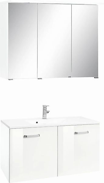welltime Badmöbel-Set "Ravenna" 2 Stk. tlg. Breite 90 cm, Spiegelschrank un günstig online kaufen