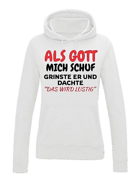 Youth Designz Kapuzenpullover Als Gott mich Schuf: Damen Hoodie Pullover mi günstig online kaufen