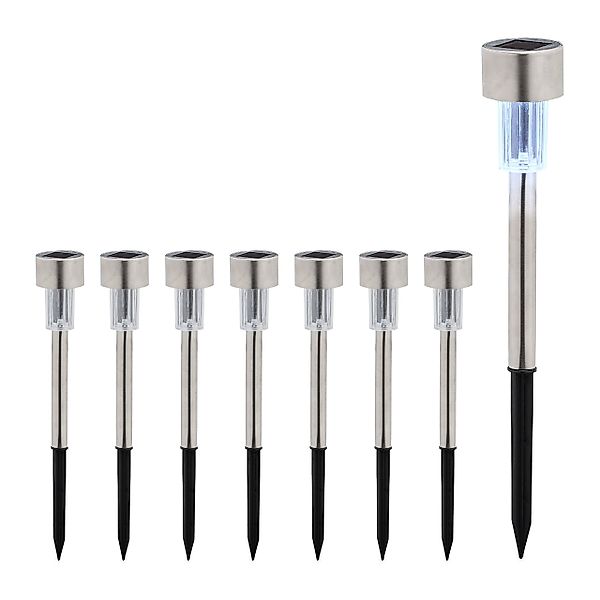 relaxdays LED Solarleuchte Solarlampen Set, 8er günstig online kaufen