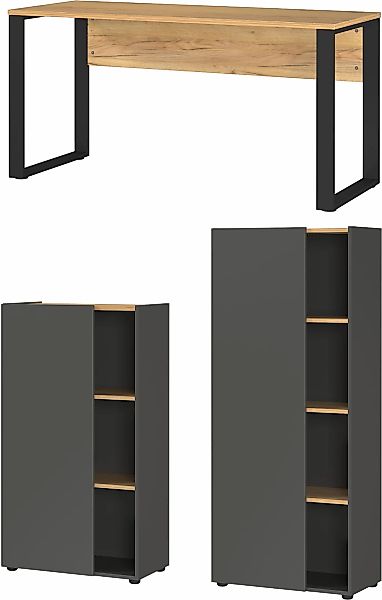 GERMANIA Büromöbel-Set "Adrano" 3 Stk. tlg. Tür schließt nur 2/3 des Schran günstig online kaufen