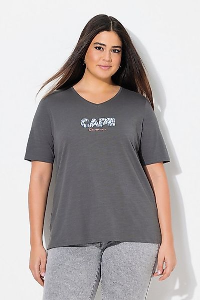 Ulla Popken T-Shirt T-Shirt Capetown Classic V-Ausschnitt Halbarm günstig online kaufen